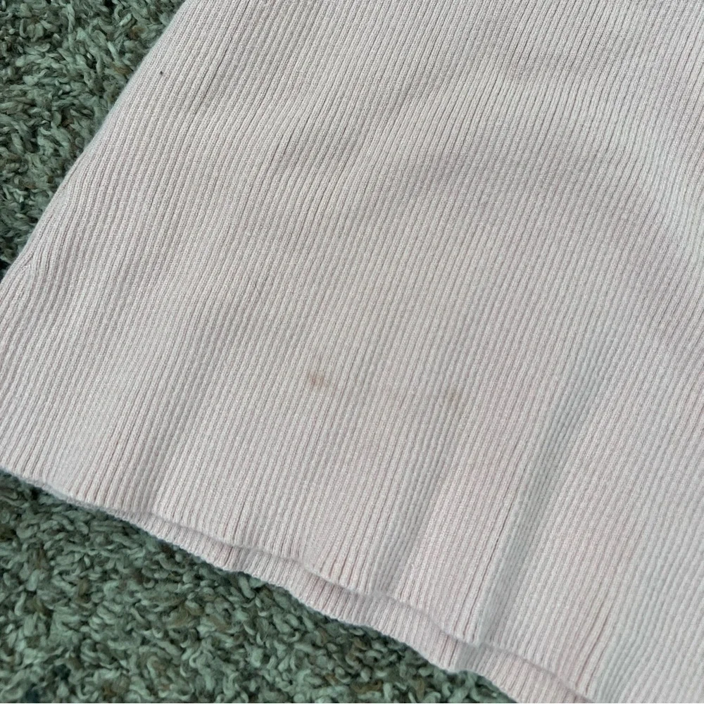 Milly Ribbed Puff Balloon Sleeve Sweater Blush Pink Top - Picture 6 of 7